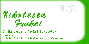 nikoletta faukel business card